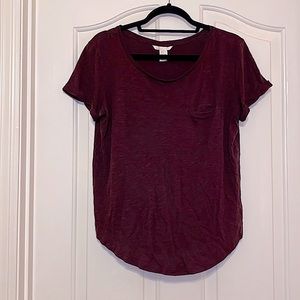 H&M Basic Purple Pocket Tee
